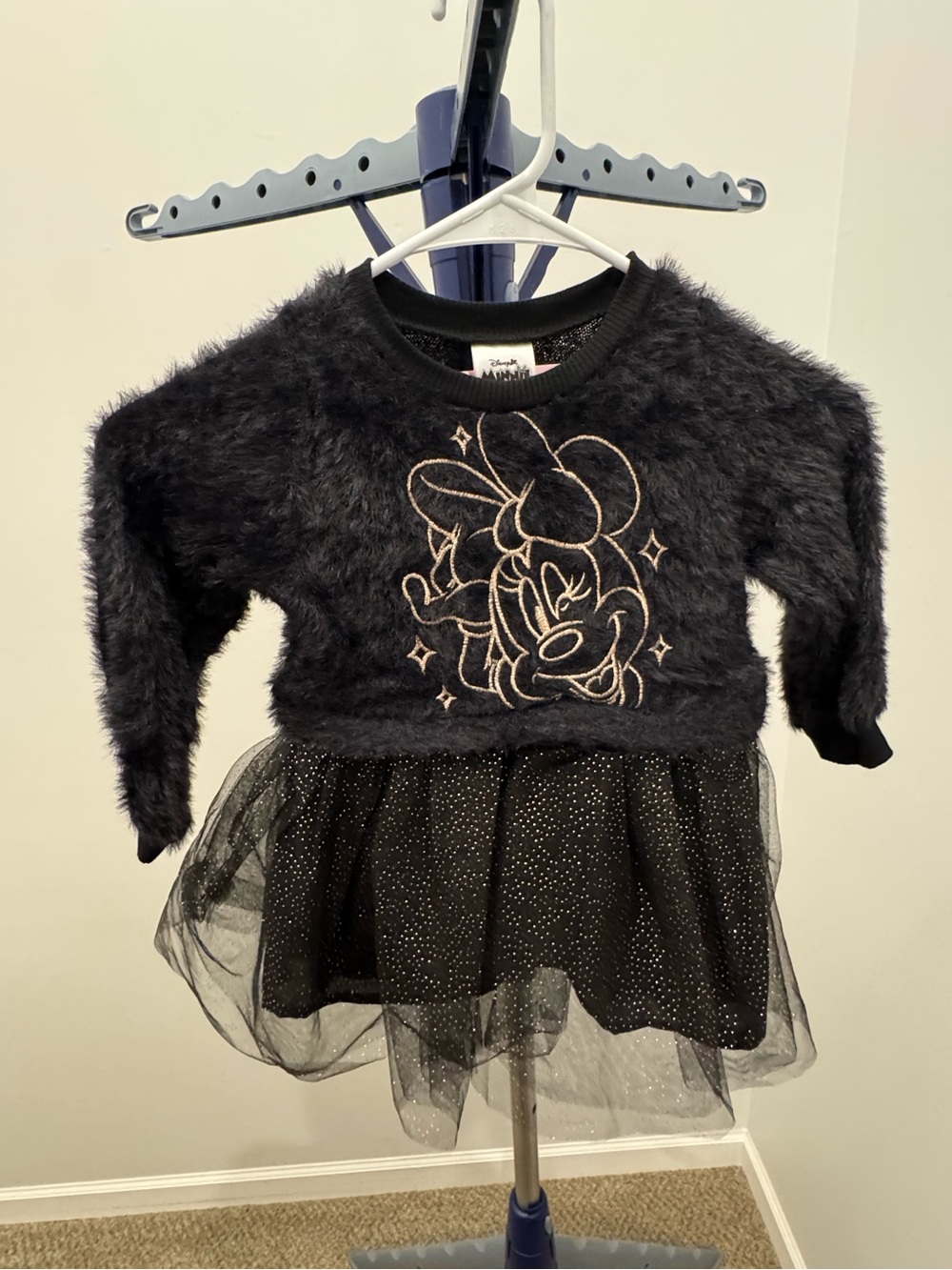 Minnie Mouse Toddler Girls Tutu Dress w/Long Sleeves, Faux fur top half Sizes 2T